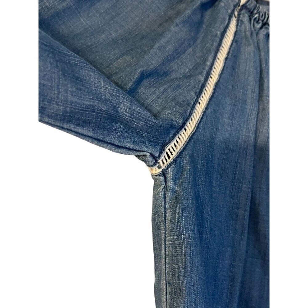 INC International Concepts Chambray denim Top Women's Size Small Excellent very - Picture 6 of 8